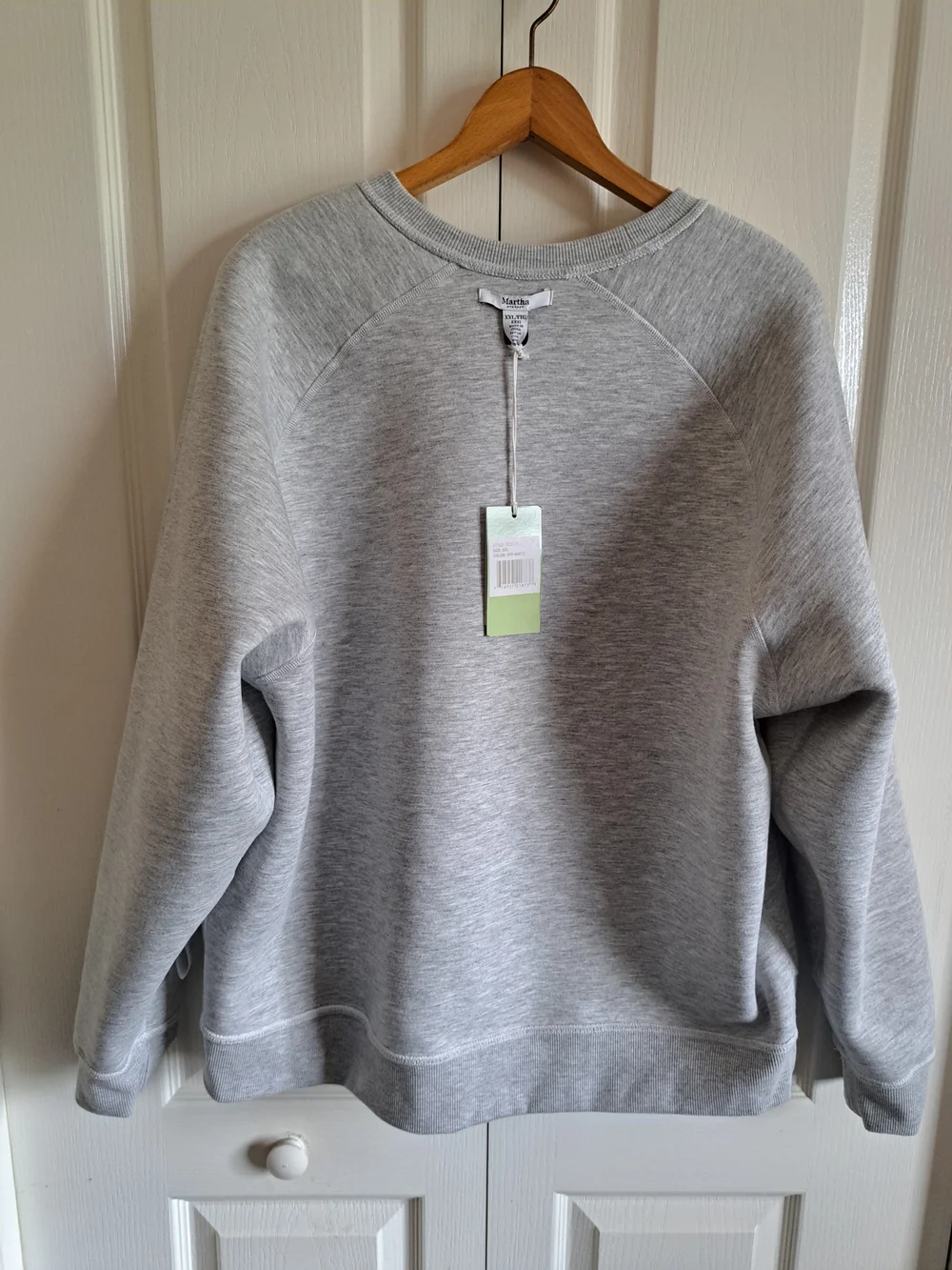 Martha Stewart Light Gray Sherpa Pullover Sweatshirt - Picture 9 of 13